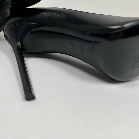 SAINT LAURENT Anja 85 Leather Pumps in Black Sz US 7.5 - Picture 7 of 8